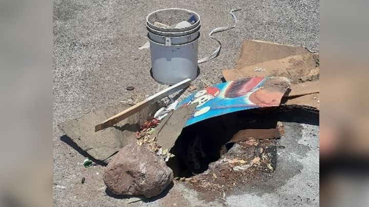 Guaymas: Alcantarilla en mal estado pone en riesgo a los vecinos de la colonia Popular