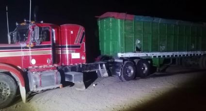 Localizan tráiler abandonado en Sonora; estaba cargado con casi 13 mil litros de combustible