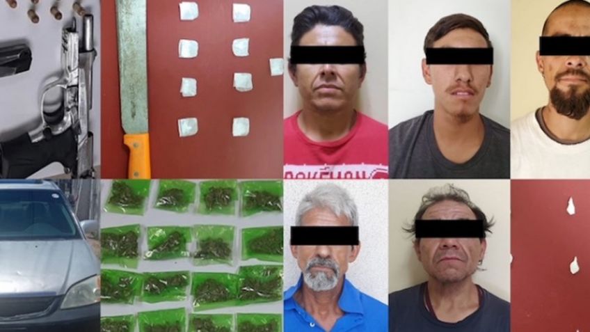 Capturan a seis delincuentes al norte de Sonora; les aseguran armas, drogas y vehículos