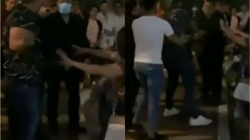 ¡Indignante! Sujeto golpea en el rostro a una mujer durante una pelea y lo llaman #LordMachito