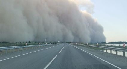 FOTO: ¡Impactante! Tormenta de arena cubre en minutos una ciudad completa