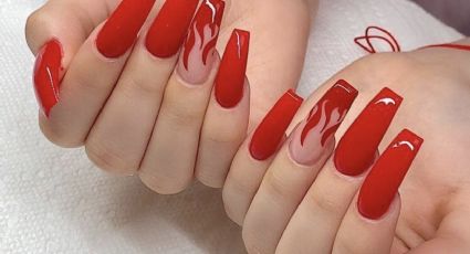Hermosa y peligrosa: Conoce algunos diseños de uñas postizas de color rojo