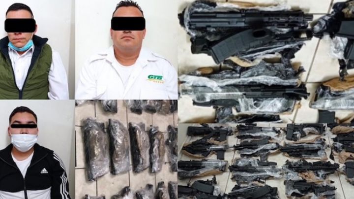 Autobús viajaba con 15 armas de alto poder en carretera de Sonora; hay tres detenidos