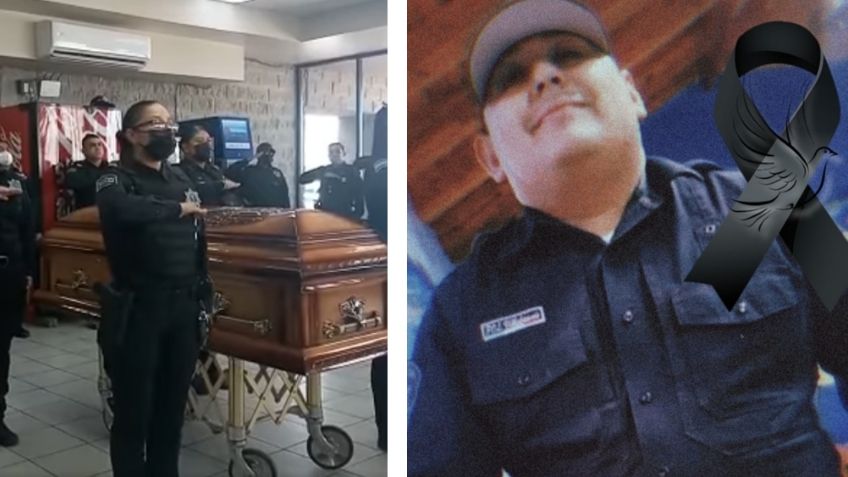 VIDEO: Se despiden de Gerardo Villalpando, oficial de Policía asesinado a tiros en Sonora