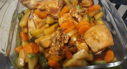 ¡Más delicioso, imposible! Prepara un delicioso pollo con verduras al vino