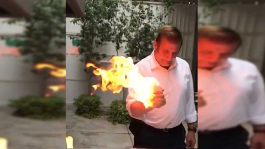 (VIDEO) ¡Impactante! Candidato en Puebla se prende fuego y se vuelve viral