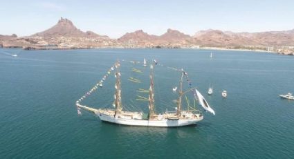 Arribo del Buque Escuela Velero ARM ‘Cuauhtémoc’ causa expectación en Guaymas