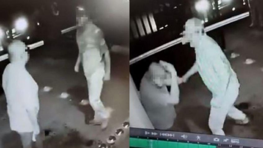 FUERTE VIDEO: Hombre enfurece y da brutal golpiza a anciano; lo empujó y le tiró los dientes