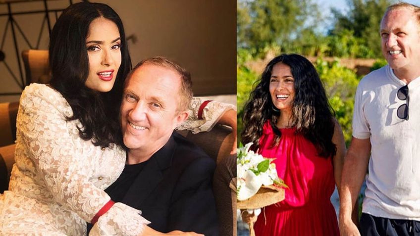 Salma Hayek deja en shock al revelar romántica FOTO con su esposo por su cumpleaños