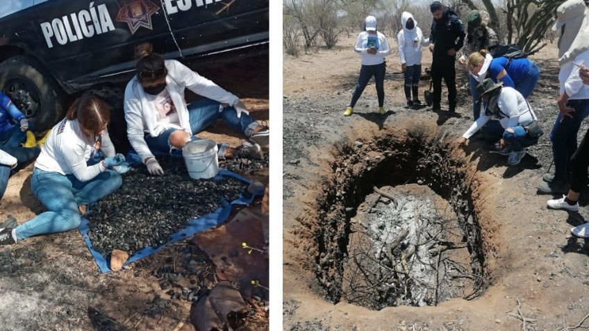 Descubren fosa clandestina en predio de Guaymas; hay restos humanos totalmente calcinados