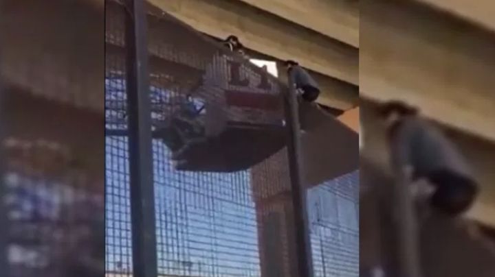 VIDEO: Mujer embarazada queda atrapada al intentar cruzar el muro fronterizo con EU