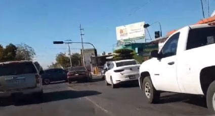 Hermosillo: Aparatoso choque en la Olivares provoca un intenso caos vial