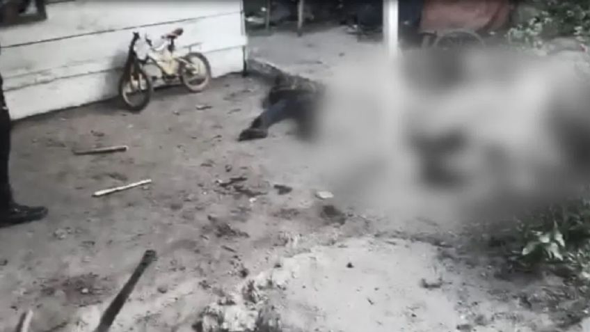 "Con Dios no se juega": Hombre masacra a machetazos a su esposa y dos hijos; filtran brutal VIDEO