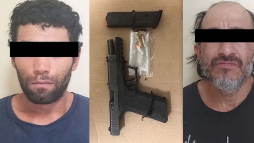 Caen dos presuntos 'tiradores' al norte de Sonora; les aseguran droga y un arma de fuego