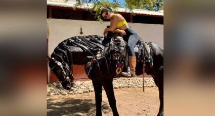 ¡Irresistible! Ángela Aguilar se roba hasta las miradas en coqueto 'outfit' rojo