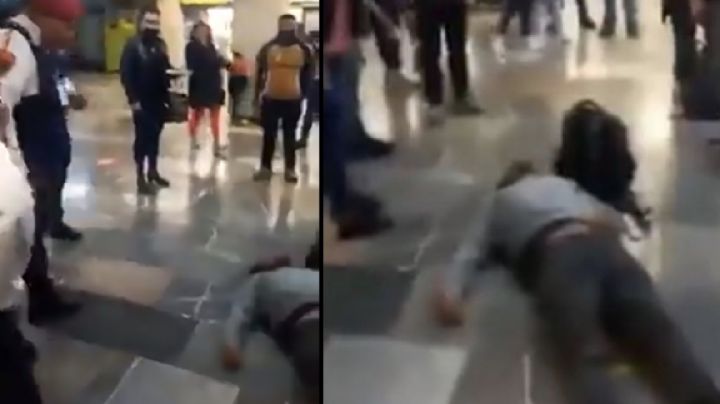 VIDEO: Policías golpean y dejan inconsciente a una persona en el Metro de la CDMX