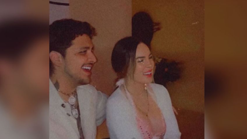 ¿Boda en secreto? Christian Nodal y Belinda lucen atuendos blancos, tras intensos rumores de embarazo