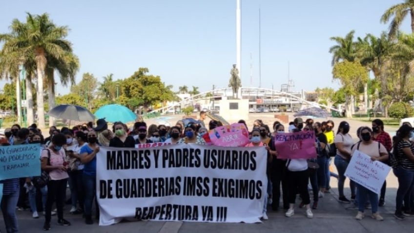 Cajeme: Trabajadores y padres de familia exigen la reapertura de guarderías