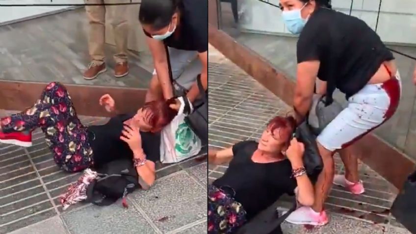 VIDEO: Española apuñala por la espalda a una latina formada en un banco de alimentos