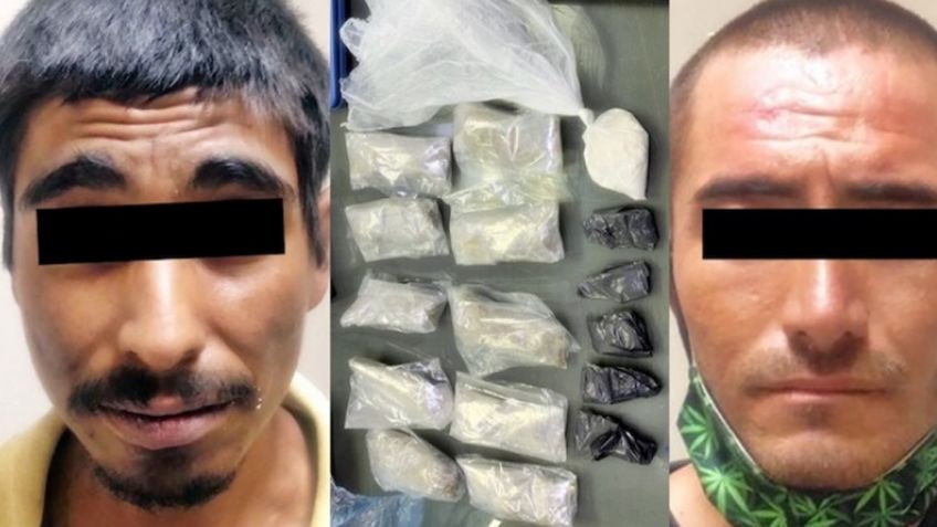 Detienen a dos sujetos en San Luis Río Colorado; 'tiraban' marihuana, cocaína y 'crystal'