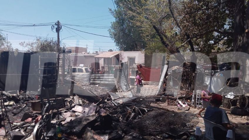 Guaymas: Tras perderlo todo en fuerte incendio de su vivienda, familia Thompson pide ayuda