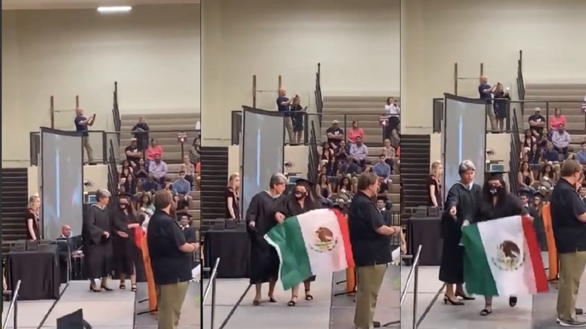 VIDEO: Retiran de ceremonia a joven graduada que portaba bandera de México en EU