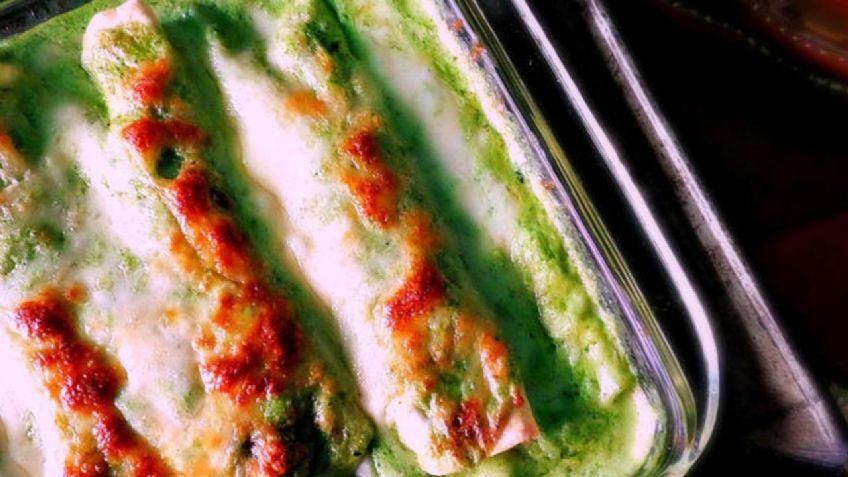 Deleita a tu paladar con estas deliciosas y saludables enchiladas de tortilla de espinaca