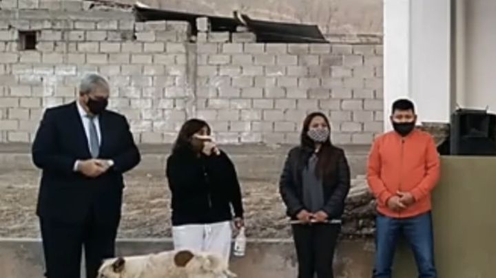 VIDEO: Perro orina a presidenta municipal de Argentina y se vuelve viral