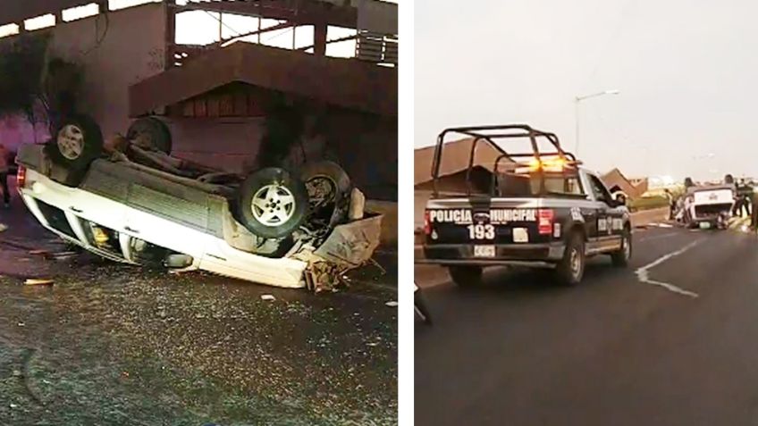 Camioneta termina llantas arriba en Ciudad Obregón; el chofer sería un policía jubilado