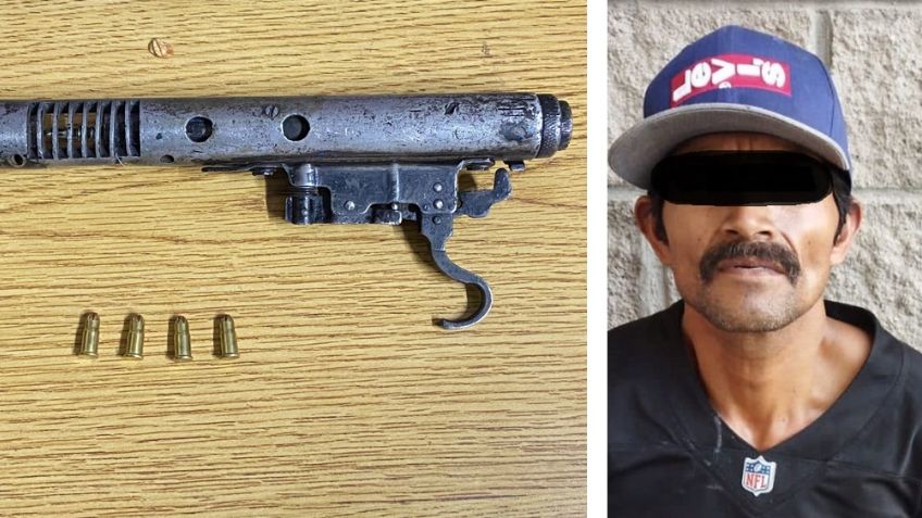 San Luis Río Colorado: Lo agarran por deambular en la calle y le hallan arma de fuego hechiza