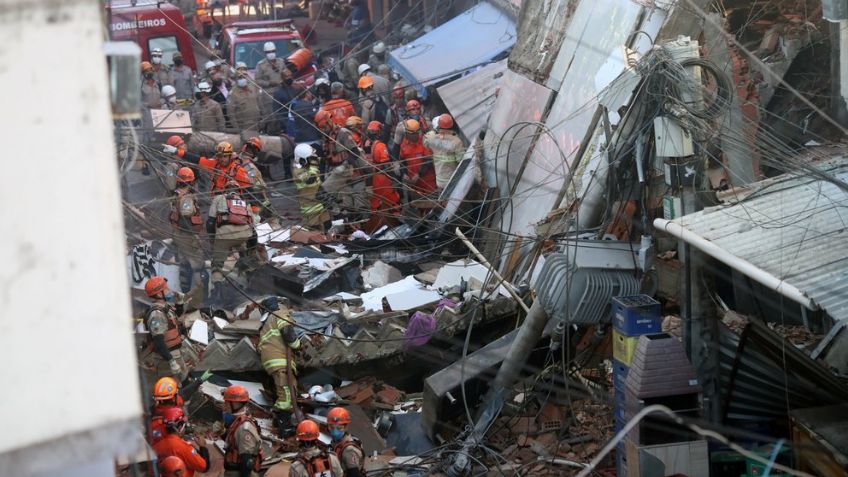 Colapsa edificio de 4 pisos en Brasil; confirman la muerte de una niña y su padre