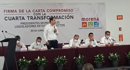 Alcaldes y legisladores de Morena en Sonora se comprometen con la Cuarta Transformación