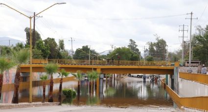 La historia de siempre en Cajeme: Primer lluvia de la temporada inunda el paso a desnivel