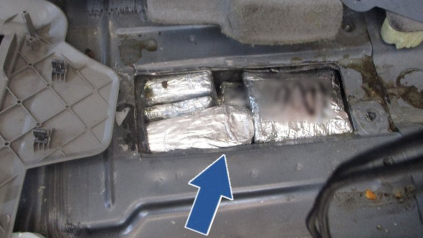 Descubren 107 mil pastillas de fentanilo en chasis de auto en frontera Sonora-Arizona