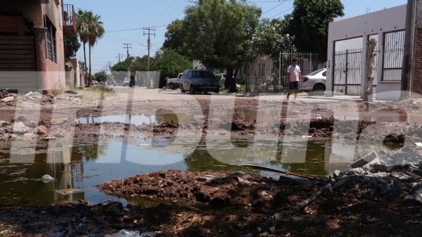 Cajeme: Vecinos de la ampliación Villa Fontana denuncian  mega drenaje colapsado