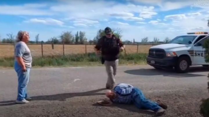 Ensangrentado y en el piso, así terminó un abuelito al que arrestaron usando un taser