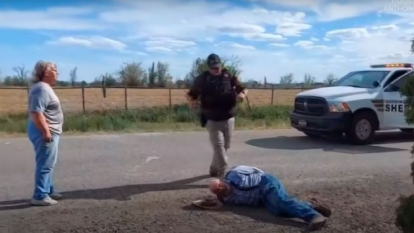 Ensangrentado y en el piso, así terminó un abuelito al que arrestaron usando un taser