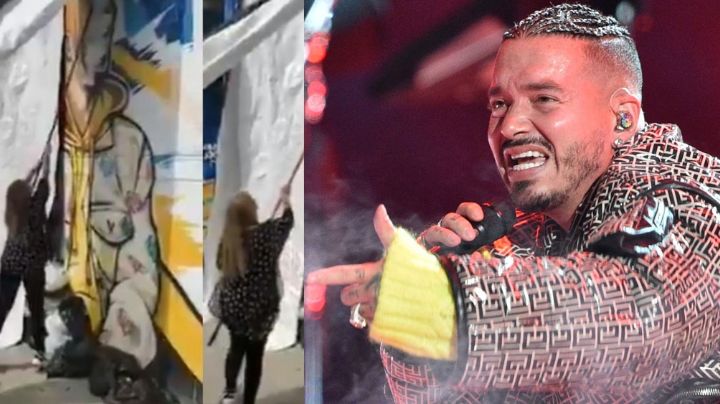 Adiós J Balvin: Entre risas borran el mural del cantante colocado en las calles de Medellín