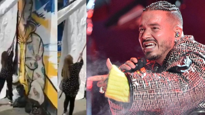 Adiós J Balvin: Entre risas borran el mural del cantante colocado en las calles de Medellín