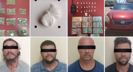 Caen cinco presuntos 'tiradores' en San Luis Río Colorado; incautan 40 paquetes de droga