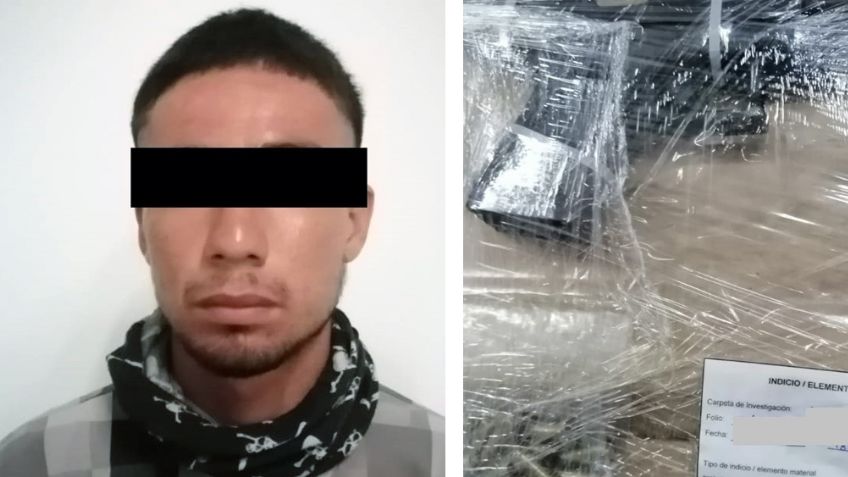 Capturan a 'tirador' armado en campo agrícola de Empalme; traía 79 envoltorios de droga