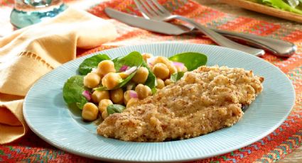 ¡Simplemente delirante! Disfruta de este pollo empanizado con almendras; lo amarás