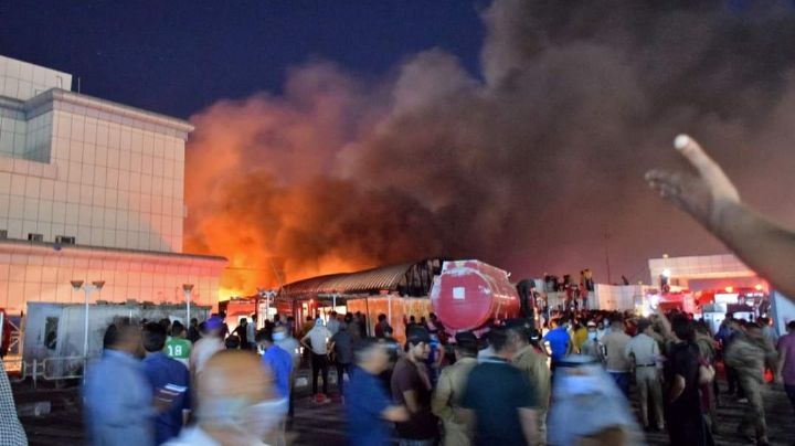 VIDEO: Voraz incendio consume hospital Covid-19 en Irak; más de 90 personas fallecieron