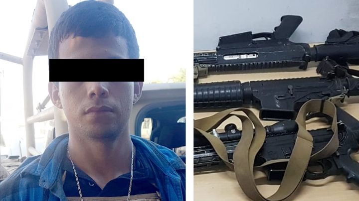 Cae presunto sicario en Guaymas; le aseguran armas largas, equipo táctico y auto robado