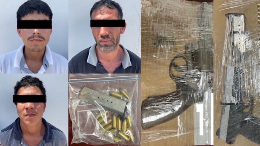 Identifican a los tres presuntos sicarios armados capturados en calles de Ciudad Obregón