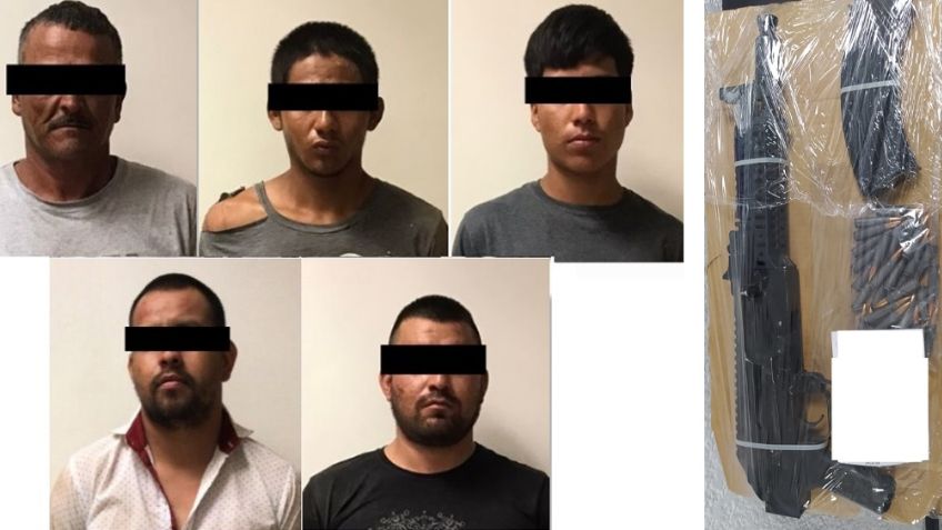 Caen seis supuestos sicarios en Guaymas; les aseguran siete armas largas y dos vehículos