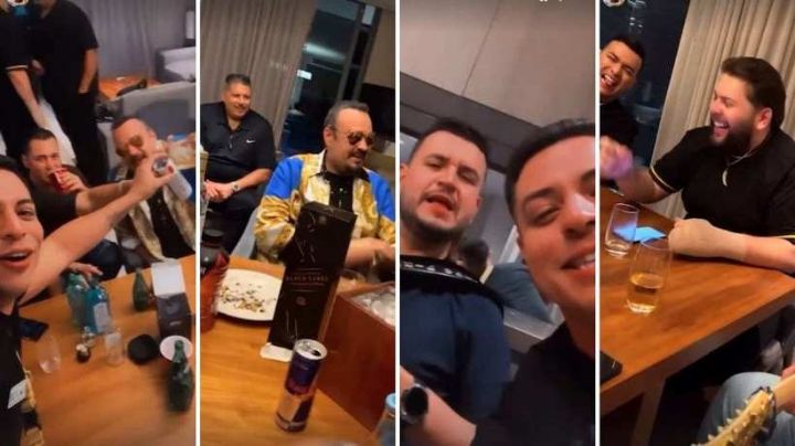 VIDEO: ¡Se fueron de parranda! Pepe Aguilar aparece junto a Eduin Caz, Edén Muñoz y El Fantasma