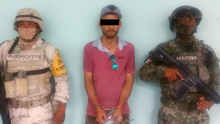 Sorprenden a supuesto 'tirador' al sur de Ciudad Obregón; traía 11 envoltorios de 'crystal'