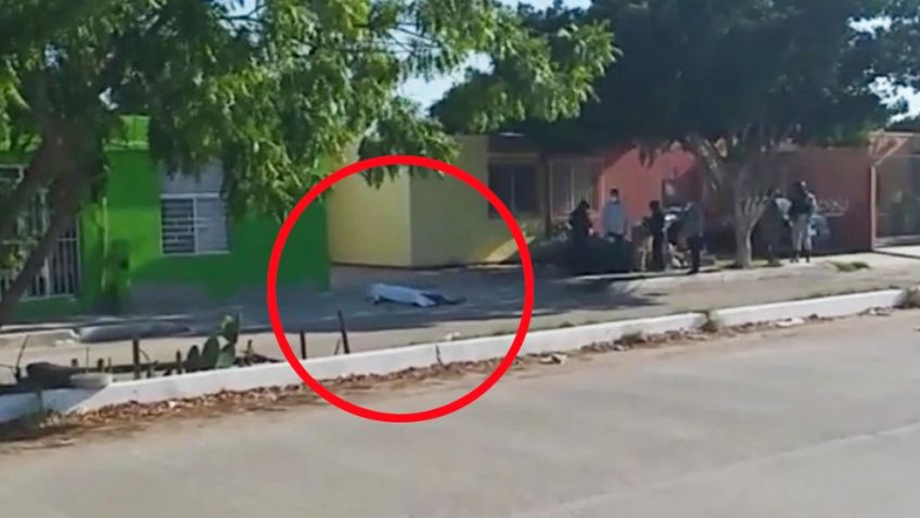 Hombre queda sin vida en pleno bulevar de Empalme; fue acribillado por sujetos armados