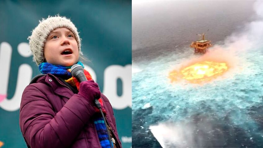 Greta Thunberg tunde a líderes políticos tras el incendio en una línea de Pemex